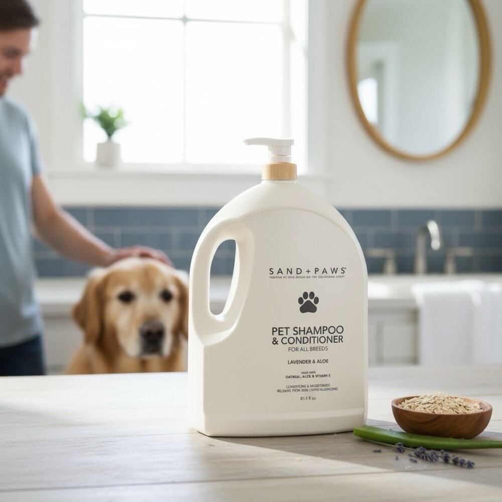Sand +‎ Paws Lavender & Aloe Pet Shampoo Conditioner w/ Vitamin E 81oz